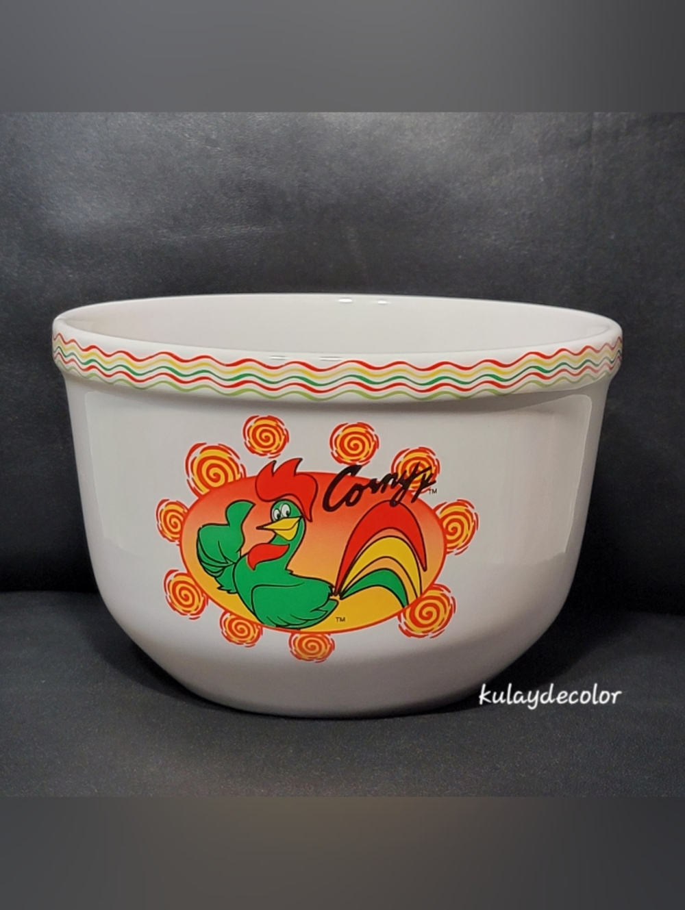 Vintage Kellogg’s Corn Flakes Corny Rooster Collectible Ceramic Cereal Bowl 2004